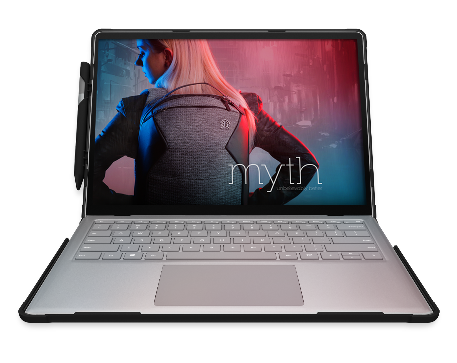 Dux for Surface laptop, open