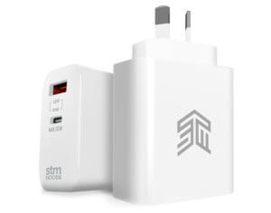 65W Dual Port Adapter Stack White